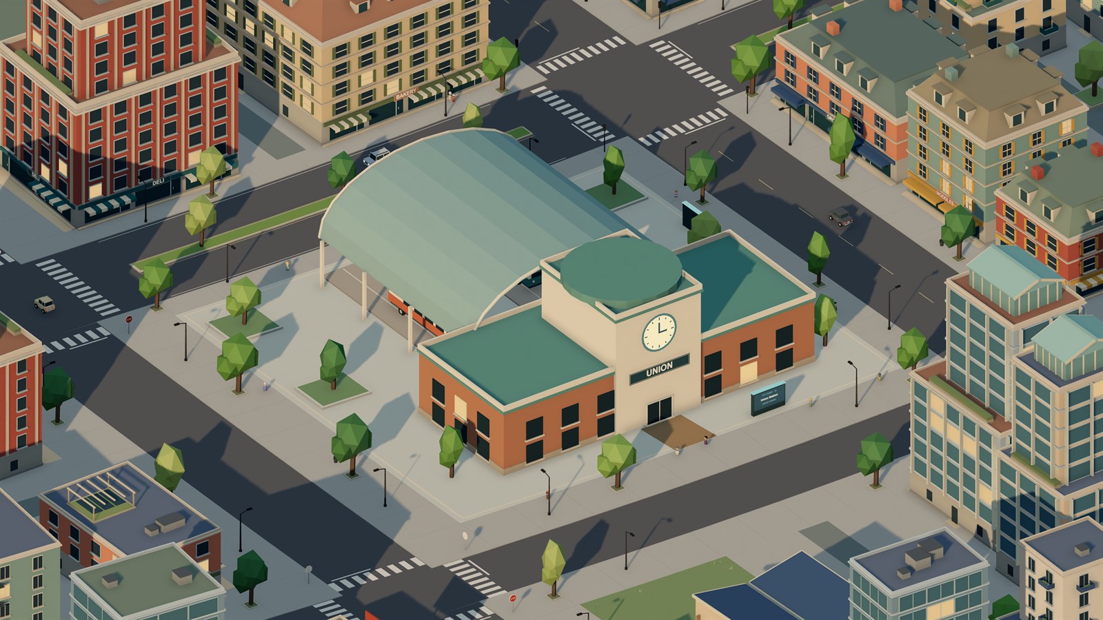 Union Station with its clock tower and arched train hall